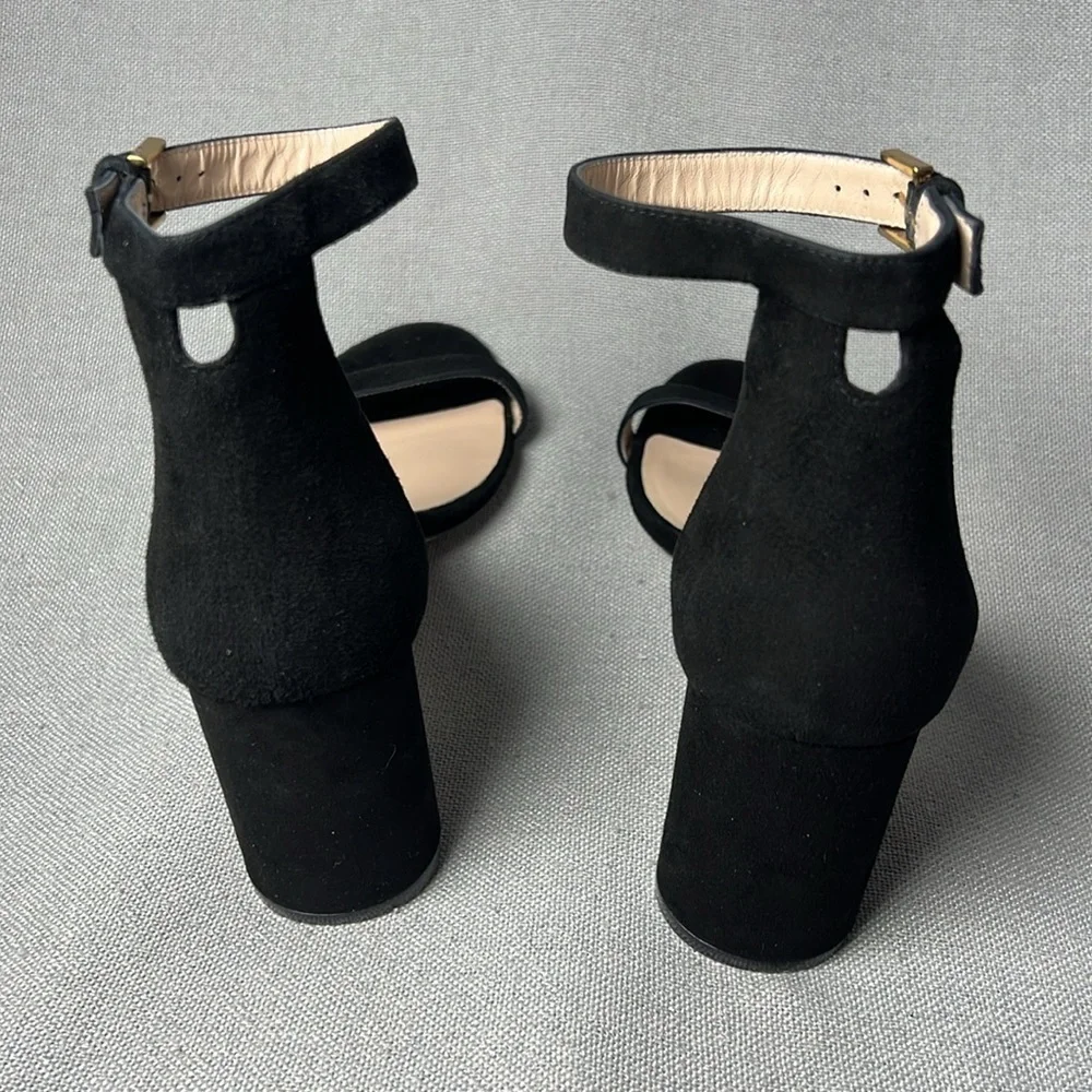 Stuart Weitzman women’s Lessnu Sandal black suede size 10 - Picture 3 of 9